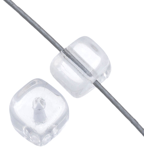 Glass Bead Cubes 5.5x5mm Strung 