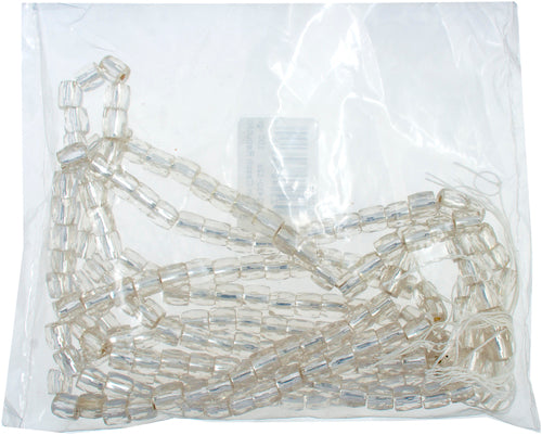 Glass Bead Ornela Cut 7/7mm Crystal Silver lined - Strung