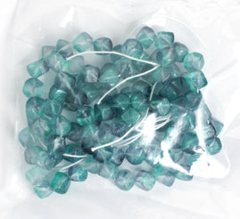 Glass Bead Cubes 8mm With Diagonal Hole Two Tone Sugar 