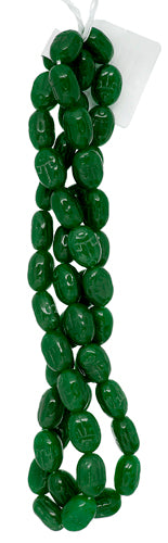 Glass Beetle 14x10mm Strung Beads
