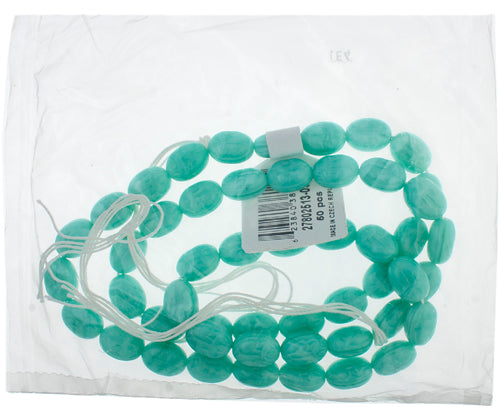 Glass Beetle 14x10mm Strung Beads