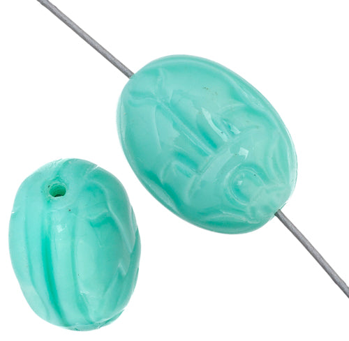 Glass Beetle 14x10mm Strung Beads