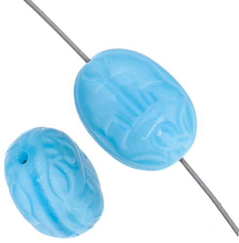 Glass Beetle 14x10mm Strung Beads