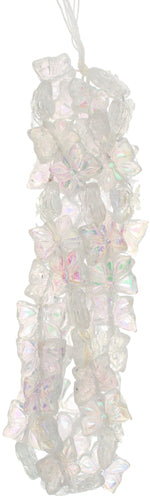 Glass Bead Butterfly 15x12mm with Top Hole Aurora Borealis