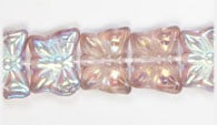Glass Bead Butterfly 15x12mm with Top Hole Aurora Borealis