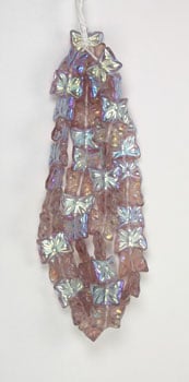 Glass Bead Butterfly 15x12mm with Top Hole Aurora Borealis