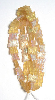 Glass Bead Butterfly 15x12mm with Top Hole Aurora Borealis