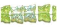 Glass Bead Butterfly 15x12mm with Top Hole Aurora Borealis