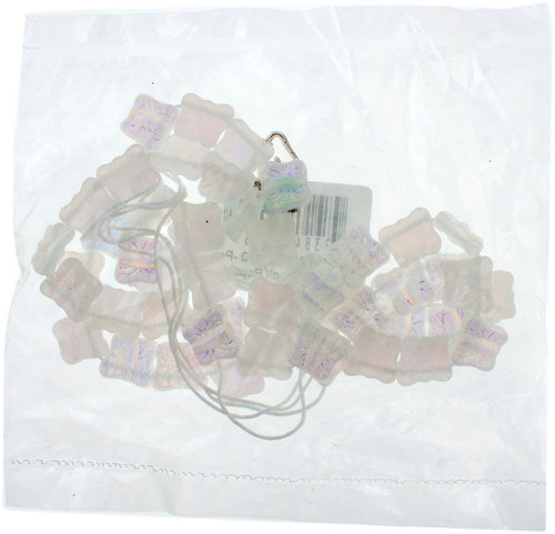 Glass Bead Butterfly 12mm Matte AB with Side Hole