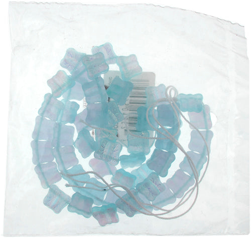 Glass Bead Butterfly 12mm Matte AB with Side Hole