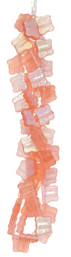 Glass Bead Butterfly 12mm Matte AB with Side Hole