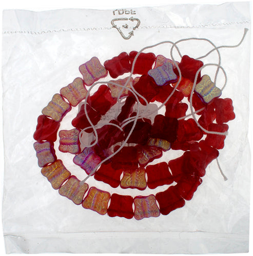 Glass Bead Butterfly 12mm Matte AB with Side Hole