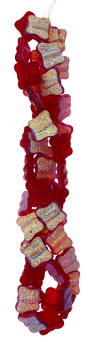 Glass Bead Butterfly 12mm Matte AB with Side Hole