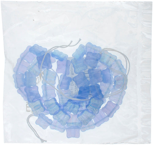 Glass Bead Butterfly 12mm Matte AB with Side Hole