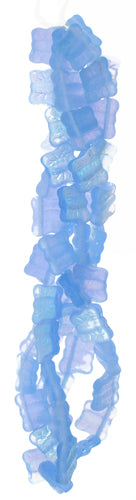 Glass Bead Butterfly 12mm Matte AB with Side Hole