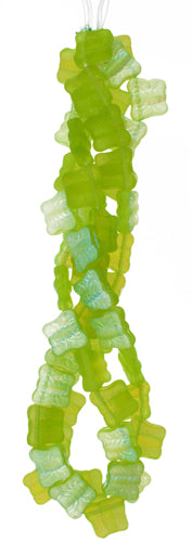Glass Bead Butterfly 12mm Matte AB with Side Hole
