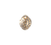 Glass Bead Strawberry 7x11mm Crystal Gold Painted