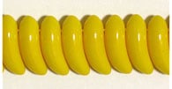 Glass Bead Banana 6x17mm Opaque Yellow - Strung