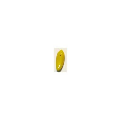 Glass Bead Banana 6x17mm Opaque Yellow - Strung