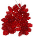 Glass Leaf Bead Raspberry 14x10mm Red - Strung