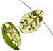 Glass Leaves 15x9mm Gold Painted