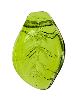 Glass Leaves 9x14mm Strung