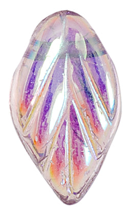 Glass Bead Leaf 11x7mm Strung