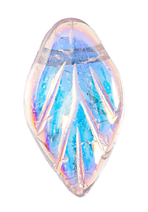 Glass Bead Leaf 11x7mm Strung