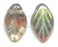 Glass Bead Leaf 11x7mm Strung