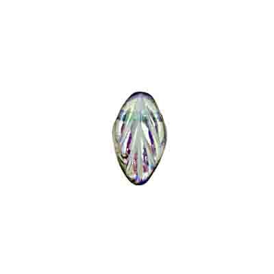 Glass Bead Leaf 11x7mm Strung
