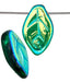 Glass Bead Leaf 12x7mm Strung