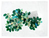 Glass Bead Leaf 12x7mm Strung