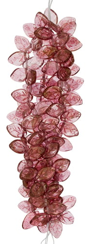 Glass Bead Leaf 12x7mm Strung