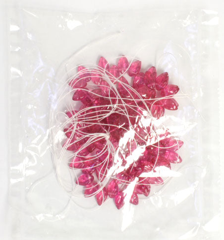 Glass Bead Leaf 11x7mm Strung