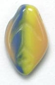 Glass Bead Leaf 12x7mm Strung