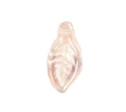 Glass Bead Leaf 6x12mm Crystal Pink AB Hole Side To Side Strung