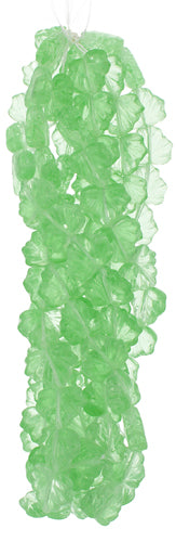 Glass Leaves 11x13mm Transparent Light Peridot Natural Strung
