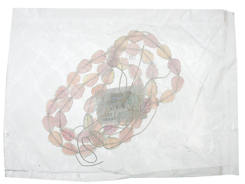 Glass Leaves 11x8mm Strung Transparent