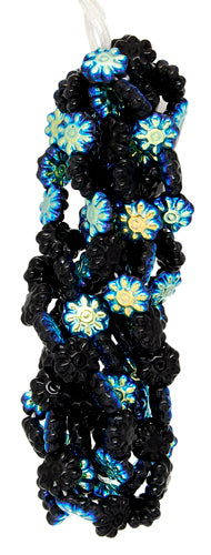 Glass Daisy 9mm Strung Bead Aurora Borealis