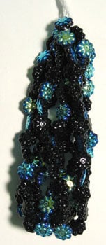Glass Daisy 9mm Strung Bead Aurora Borealis