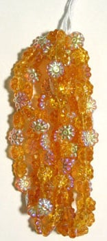 Glass Daisy 9mm Strung Bead Aurora Borealis