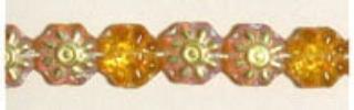 Glass Daisy 9mm Strung Bead Aurora Borealis