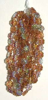 Glass Daisy 9mm Strung Bead Aurora Borealis