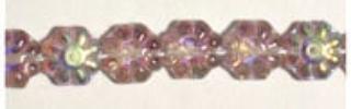 Glass Daisy 9mm Strung Bead Aurora Borealis