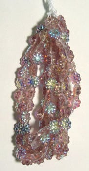 Glass Daisy 9mm Strung Bead Aurora Borealis