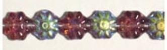 Glass Daisy 9mm Strung Bead Aurora Borealis