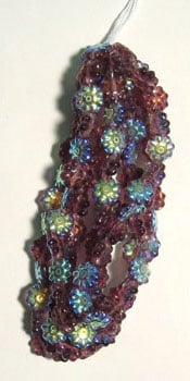 Glass Daisy 9mm Strung Bead Aurora Borealis