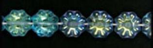 Glass Daisy 9mm Strung Bead Aurora Borealis