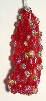 Glass Daisy 9mm Strung Bead Aurora Borealis