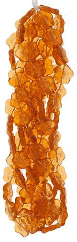 Glass Flower Bead 15mm Strung